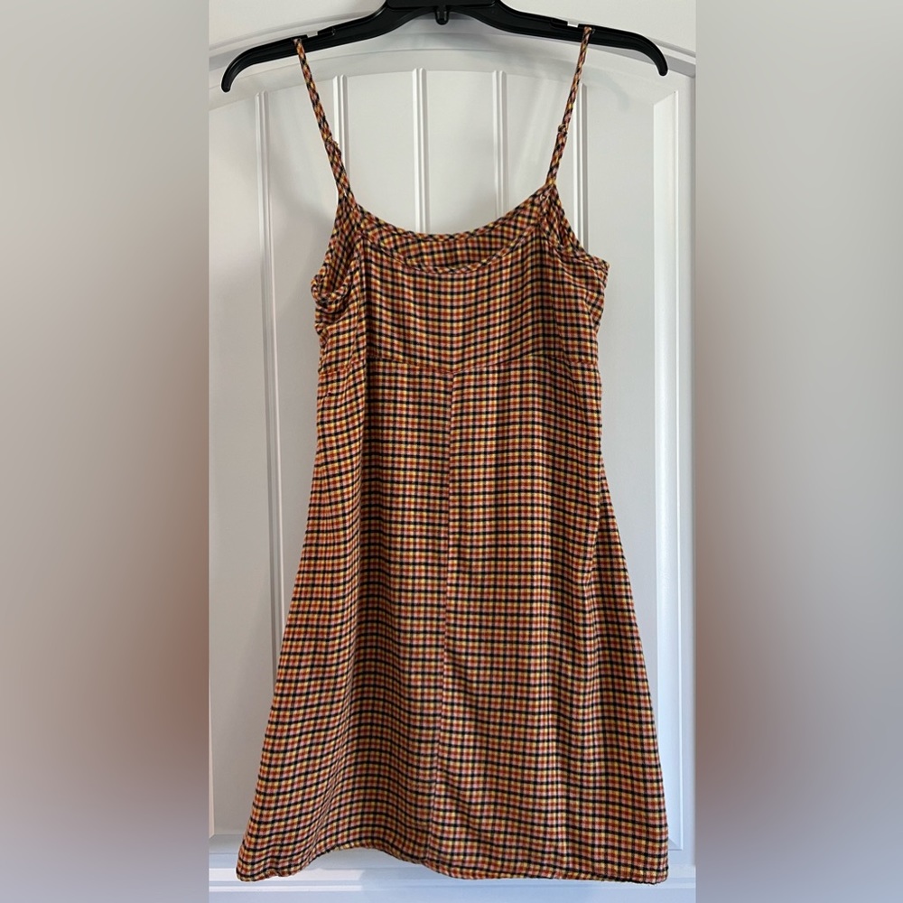 Wild Fable Flannel Babydoll Plaid Dress Spaghetti Strap Size XS - Picture 3 of 11